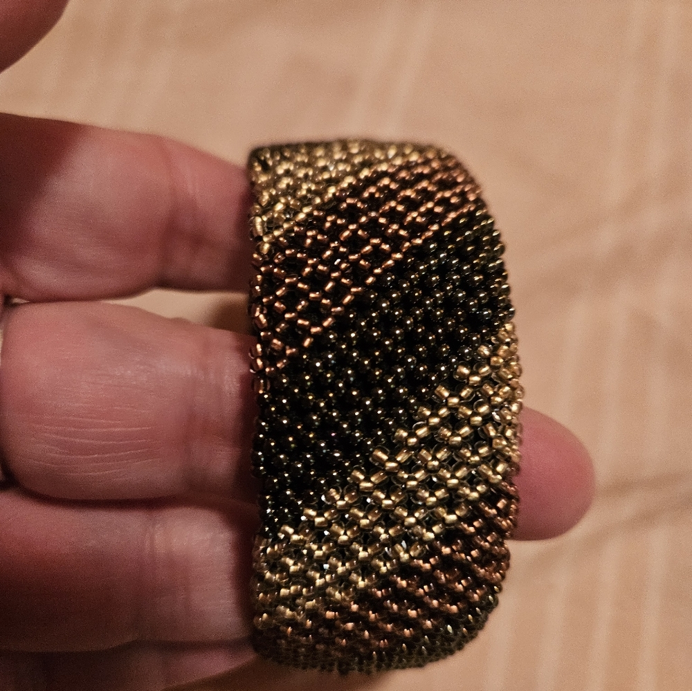 Beaded cuff bracelet